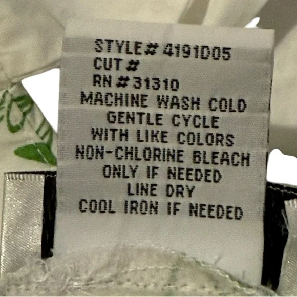 Amy Byer Girls Size 6 Y2K White Sundress Green Butterfly Floral Print - Picture 6 of 6